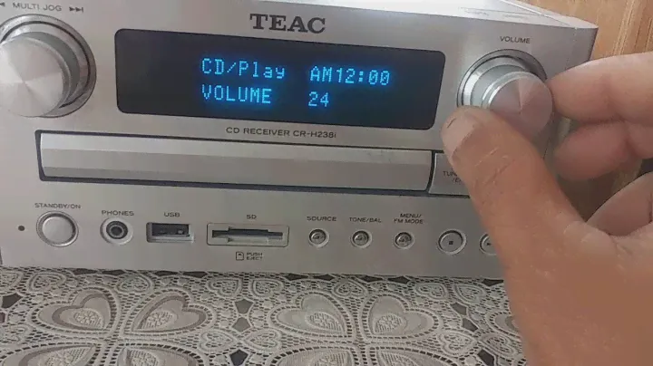 Test Cd Receiver Teac CR-H238i ( Cd , Line in , dock Ipod ... Amply cs 74w )