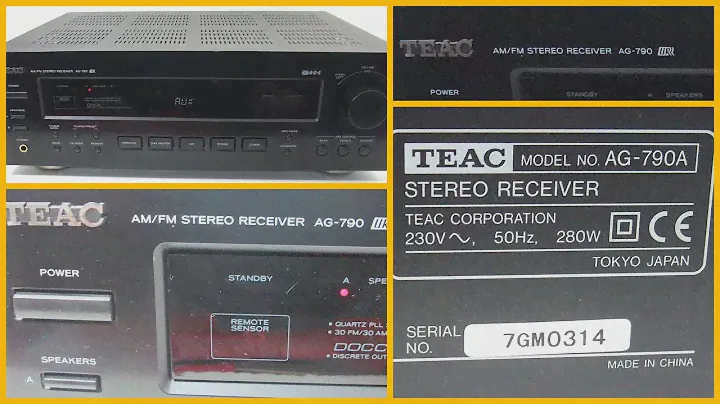 TEAC AG-790A AM/FM Stereo Radio 2 Channel 180 Watt Tuner Amplifier Receiver