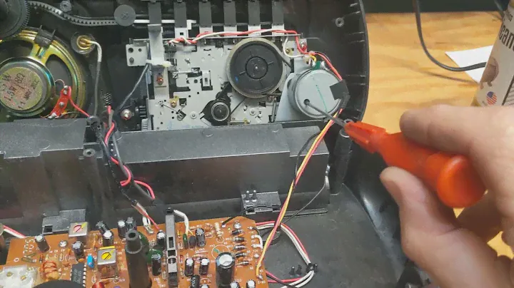 Motor Speed Adjustment On AM FM Cassette Player.