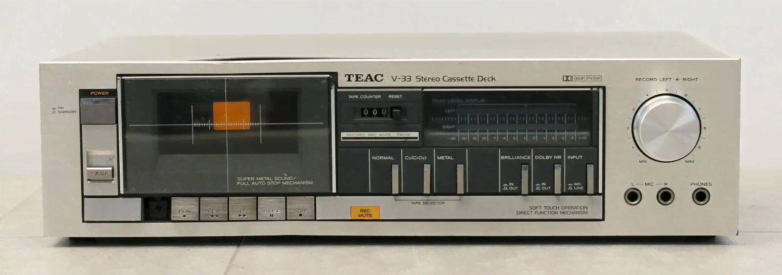 Teac V-33 V33 - Vintage Stereo Cassette Deck Kassetten Deck Tapedeck an Bastler-0