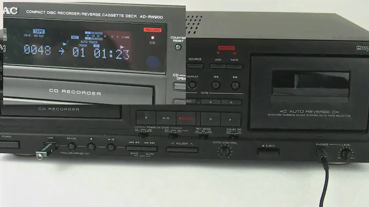 TEAC AD-RW900 - How to record on different formats