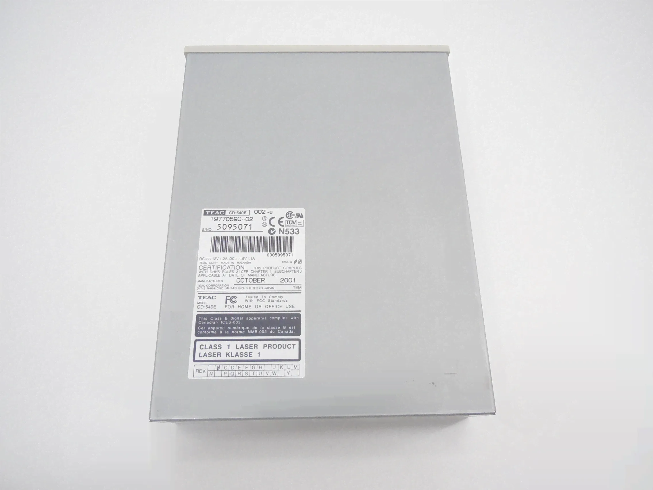 Коллекционный раритетный Привод TEAC CD-540E IDE CD-ROM Drive 40x-1