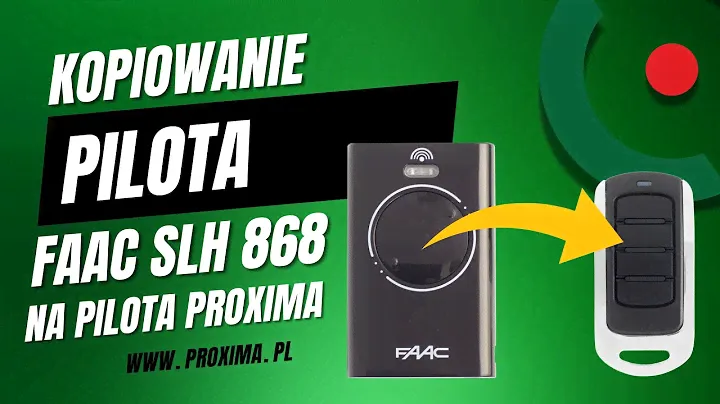 Kopiowanie pilota FAAC SLH 868 na pilota marki #proximaelectronics #pilotydobram #bramy