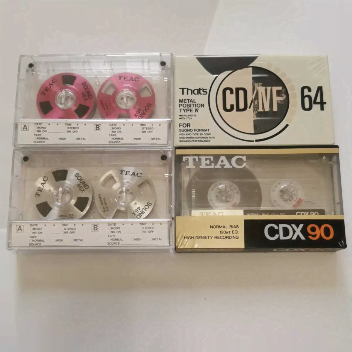 кассетная пленка 4 штуки набор TEAC SOUND 46X that's CD/IVF 64... TEAC CDX 90...