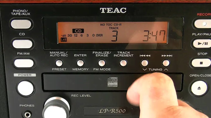 TEAC LP-R500 How to Use